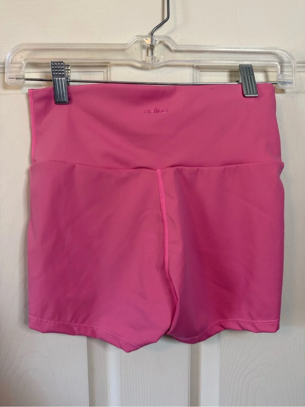 Aralina Pink Ruched Two-Piece Active Set Shorts Sports Bra Size Small